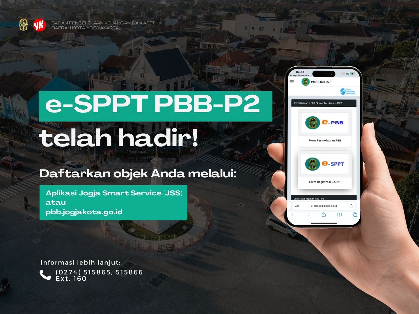 e-SPPT Telah Hadir untuk Kemudahan PBB-P2 di Yogyakarta. Daftarkan segera!